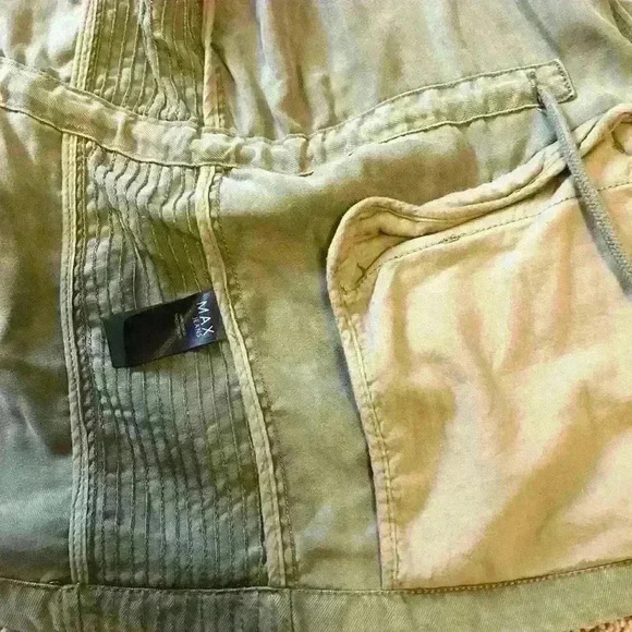 Max Jeans Olive Green Tencel Military Style Zip Jacket - Picture 11 of 14